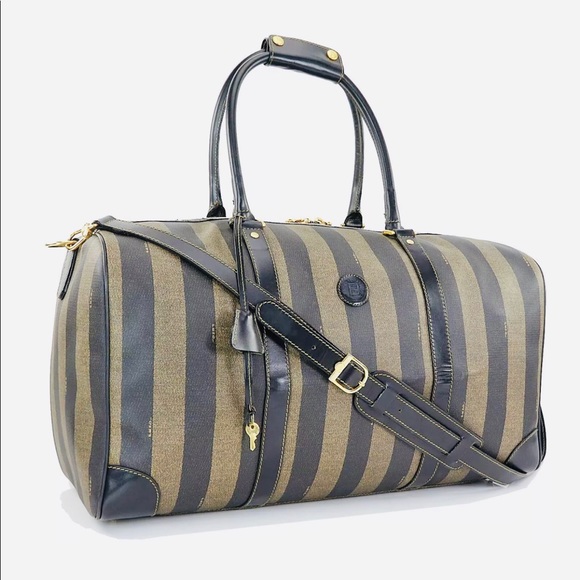 ‼️FENDI Black Beige Canvas Duffel Bag - Picture 2 of 8